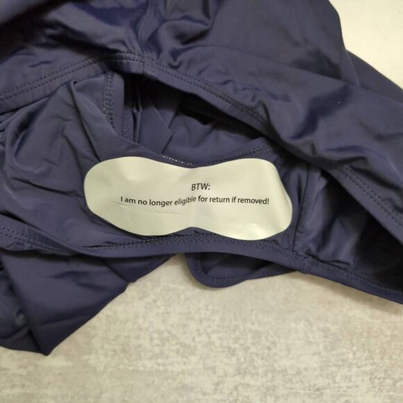 NWT Andie Navy Recycled Stretch Comfortable Malibu One-Piece Swimsuit XXXL - Picture 4 of 8